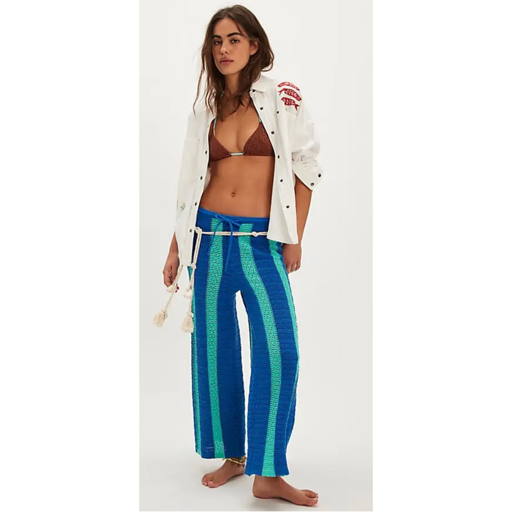 NEW FREE PEOPLE FREE-EST SKY SURFER COMBO FREE-EST JOAN FAUXCHET PANTS TOP SET L - Picture 5 of 10